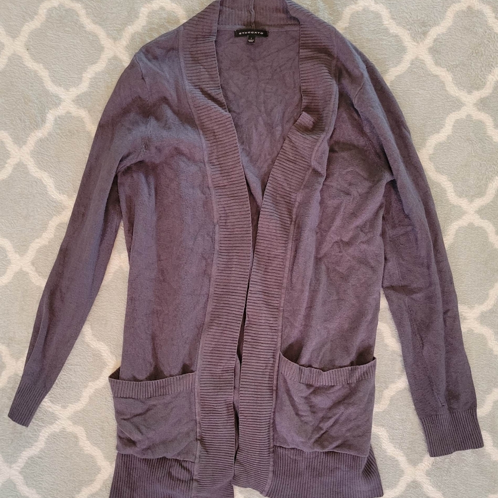 Gray, Staccato cardigan with pockets, Large